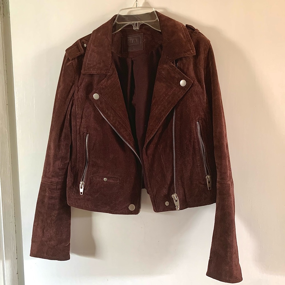 Faux suede maroon jacket